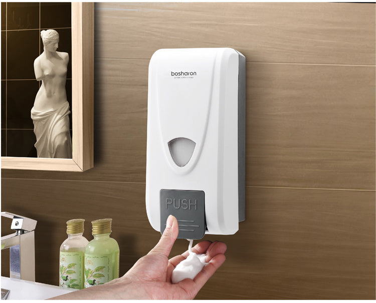Wall-Mounted Foam Soap Dispenser | Hand Press Pump | No-Drill Bathroom & Kitchen Dispenser