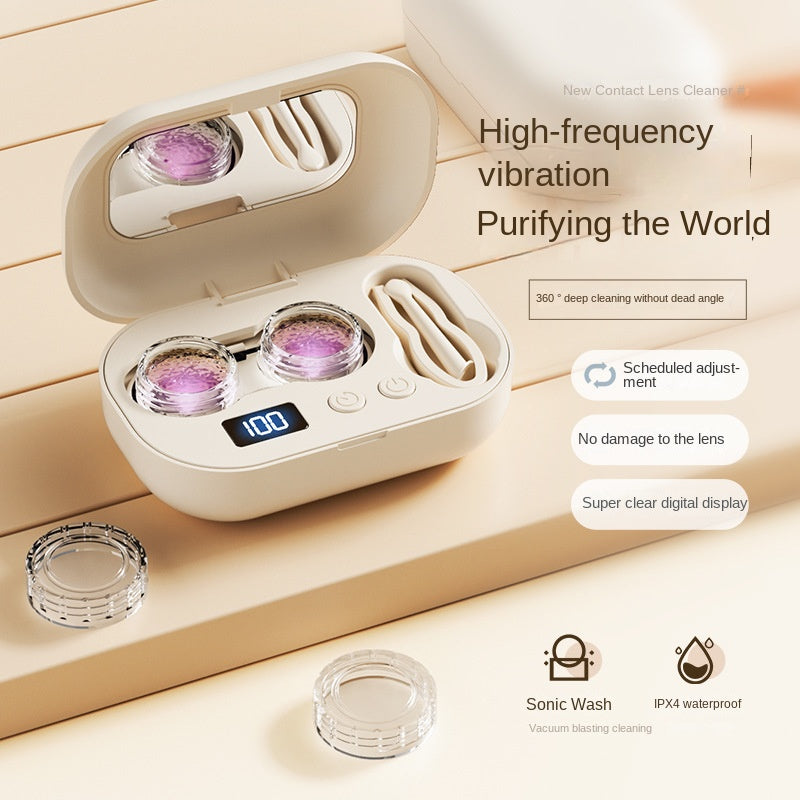 Ultrasonic lens cleaner high-frequency cleaning mode
