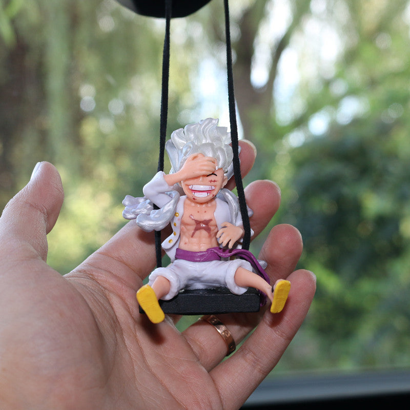 One Piece Nika Luffy Car Rearview Mirror Hanging Ornament