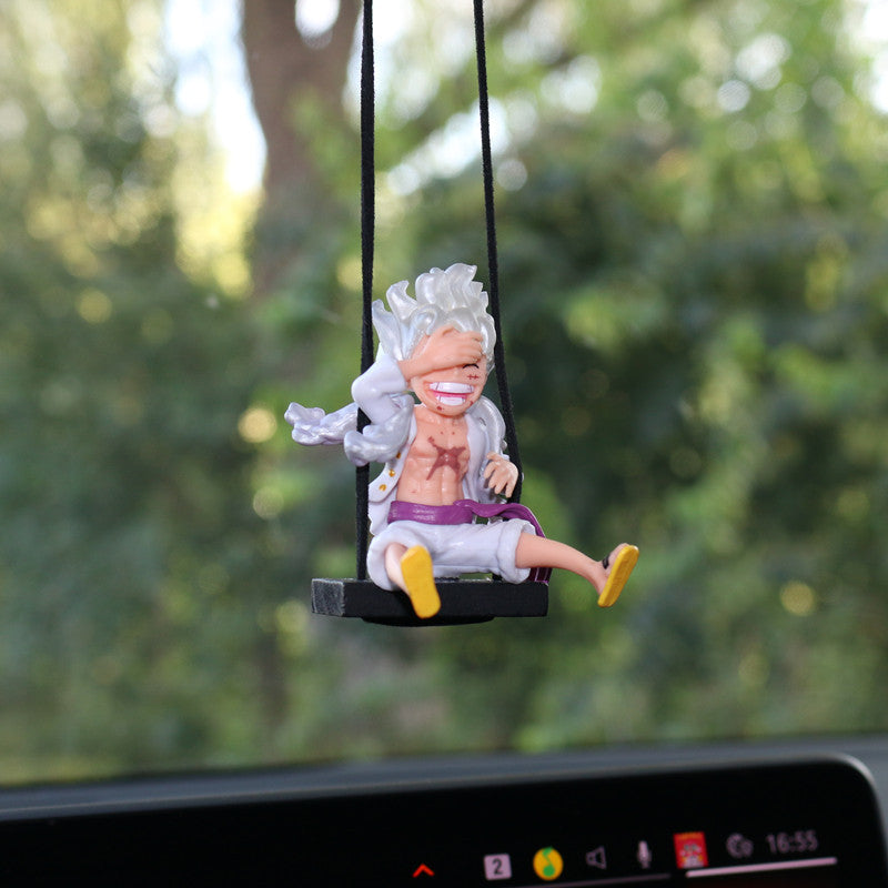 One Piece Nika Luffy Car Rearview Mirror Hanging Ornament