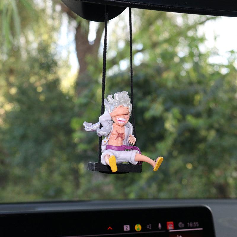 One Piece Nika Luffy Car Rearview Mirror Hanging Ornament