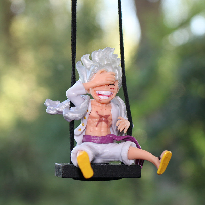 One Piece Nika Luffy Car Rearview Mirror Hanging Ornament