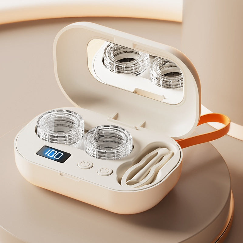 Ultrasonic contact lens cleaner product packaging
