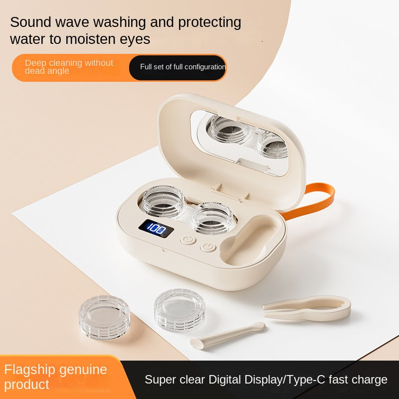 USB contact lens cleaner compact portable design
