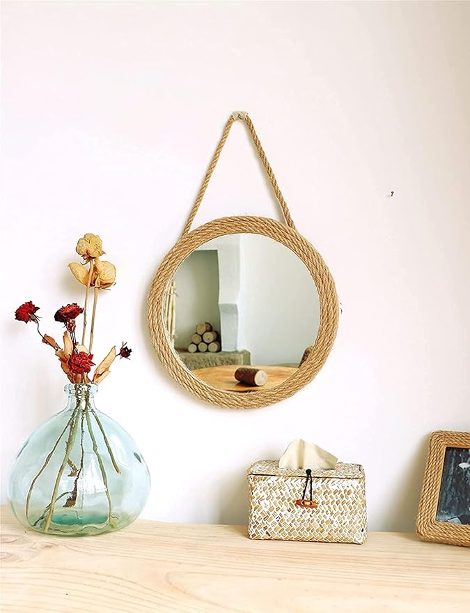 Wall Hanging Mirror Pack of 2 | Decorative Aesthetic Mirror Set | Modern Home Decor UAE