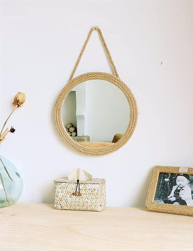 Wall Hanging Mirror Pack of 2 | Decorative Aesthetic Mirror Set | Modern Home Decor UAE