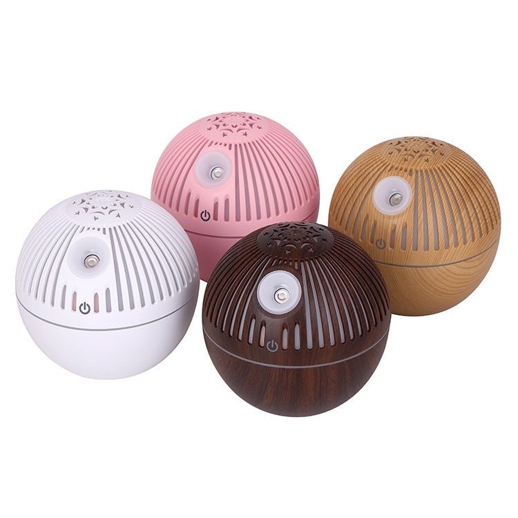 Wood Grain Aroma Diffuser & Humidifier | 7 Color LED Light | Essential Oil Diffuser for Home