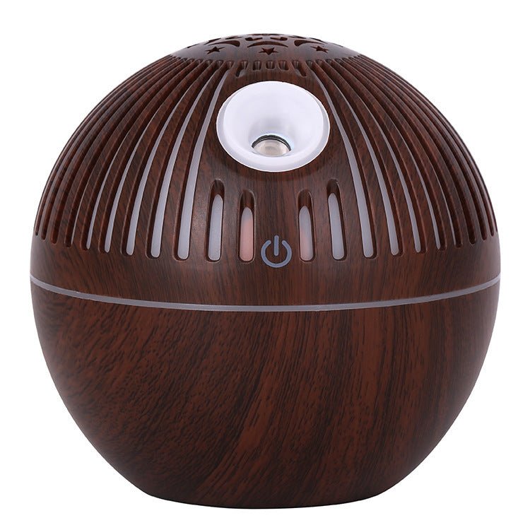 Wood Grain Aroma Diffuser & Humidifier | 7 Color LED Light | Essential Oil Diffuser for Home