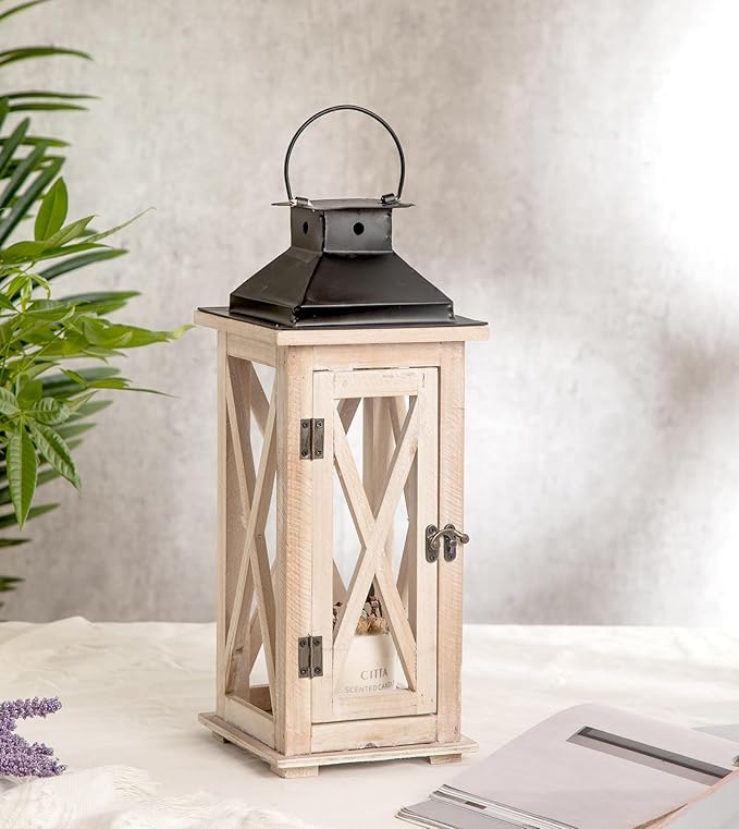 Wooden Candle Set of 2 | Decorative Scented Candles | Rustic Home Decor Gift UAE