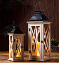 Wooden Candle Set of 2 | Decorative Scented Candles | Rustic Home Decor Gift UAE